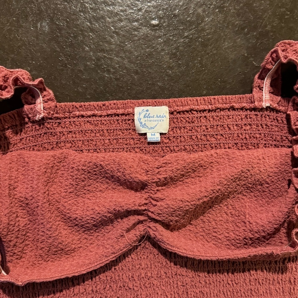 Tatiana Crinkle Tank Top Medium Coral - Picture 7 of 7